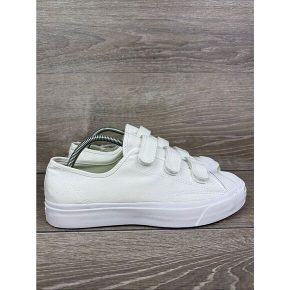 Converse Shoes - Converse Jack Purcell Low Easy On Women’s Sz 10 White Ghost Green Hook & Loop